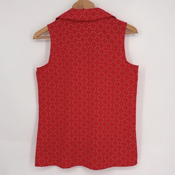 Notations Sleeveless Collared Button-Front Blouse Women’s Size Small in Red NWT! - Picture 9 of 10